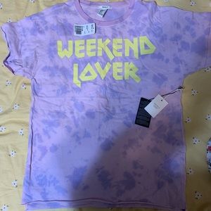 NWT / Forever 21 Tie Dye Graphic Letter Shirt